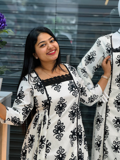 Textured Fabric Premium Frock A- 1565