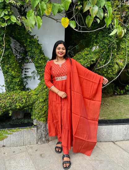 Premium Chanderi 3 piece set A- 1569