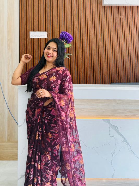 Trending Brasso Saree A1622