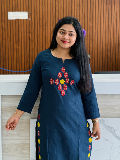 Blue Beauty in Khadi Cotton Cordset A1752