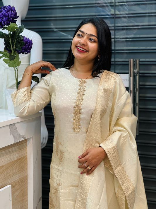 Tissue Silk Three Piece Salwar set
