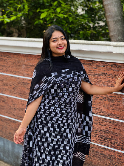Georgette Batik Print Unstitched Churidar Material