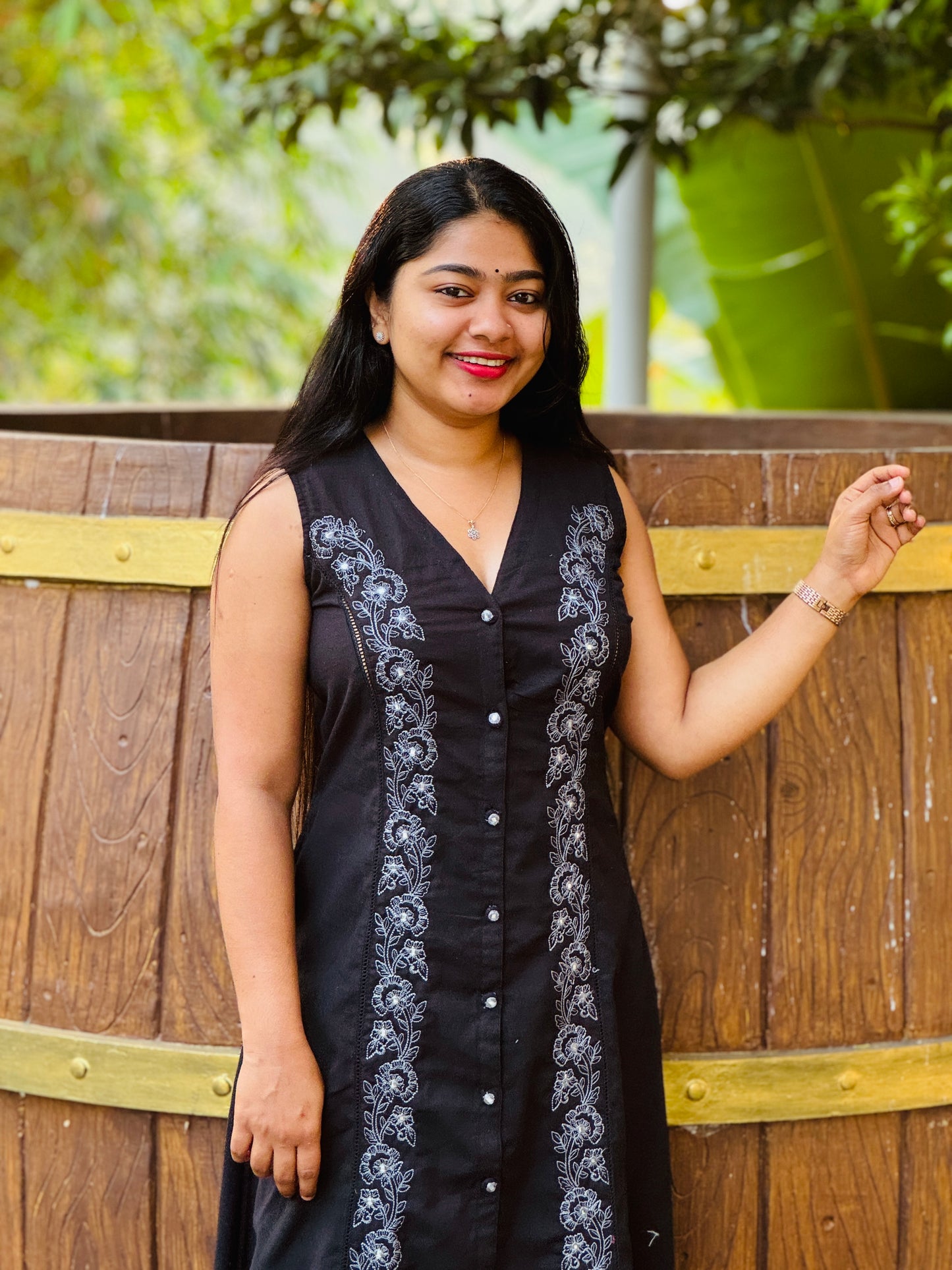Khadi Cotton Cord Set – Black & Offwhite Shade- A1391