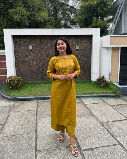 Elegant soft Cotton 2 piece Co-ord Set-A1336
