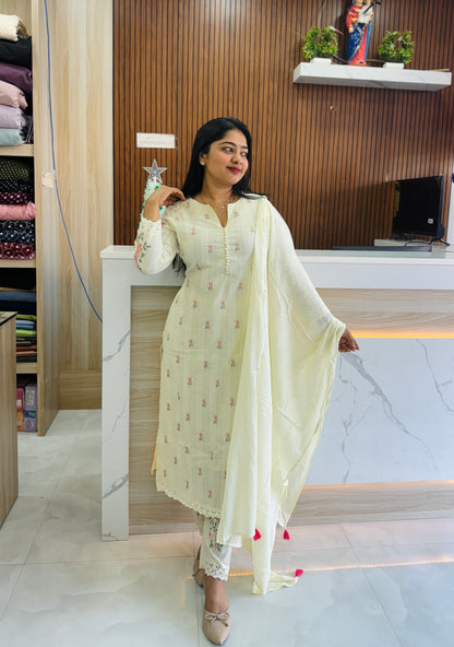 Premium Mul Mul Cotton 3 Piece  A1620