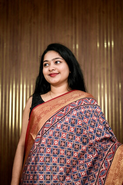 Elegant Ajrak Dolla Silk Sarees A 2004