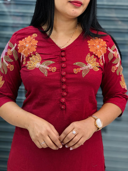 Maroon Corset – Daily & Small Function Wear A- 1560