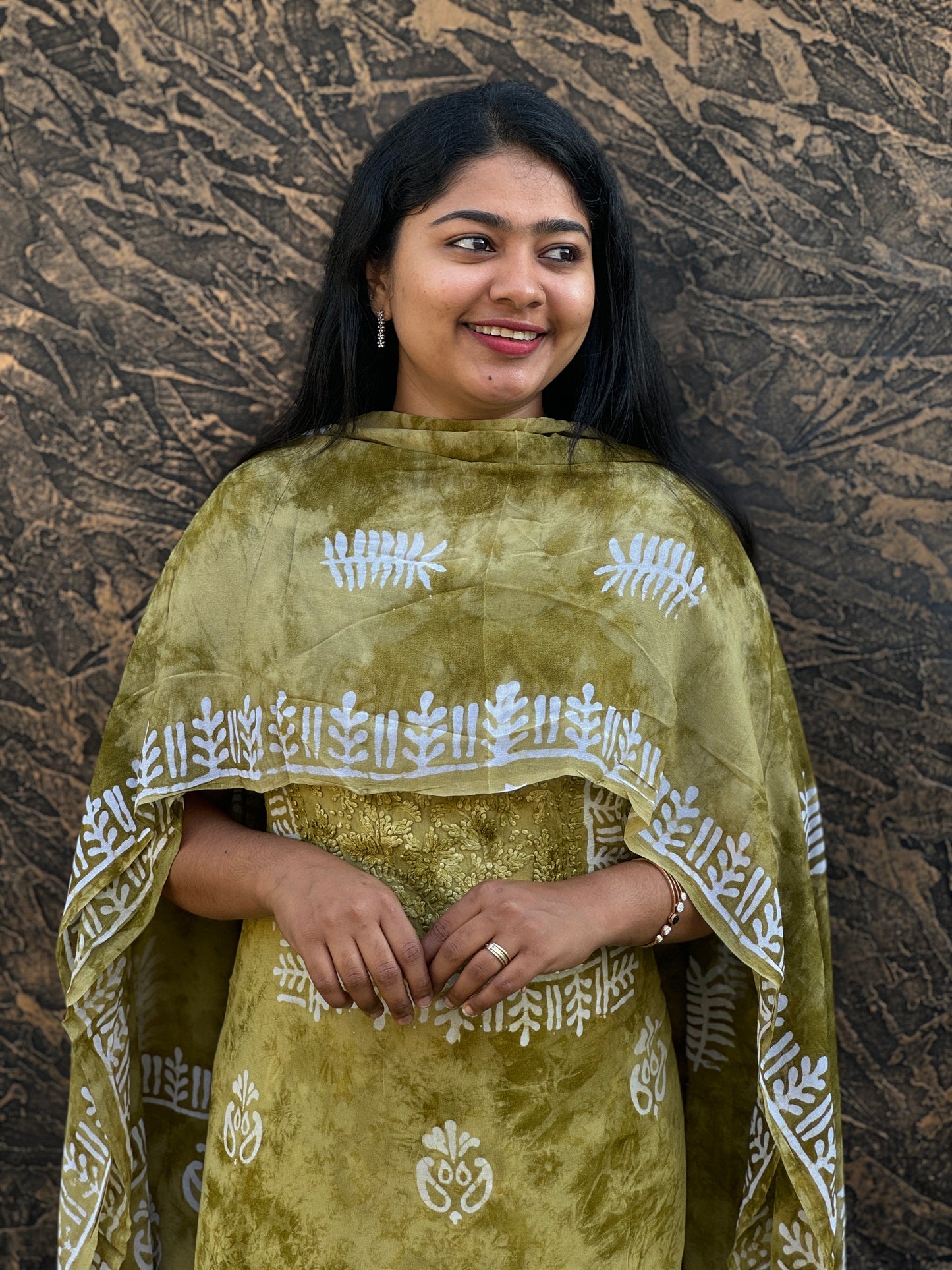 Georgette Unstitched Churidar Material - A1407