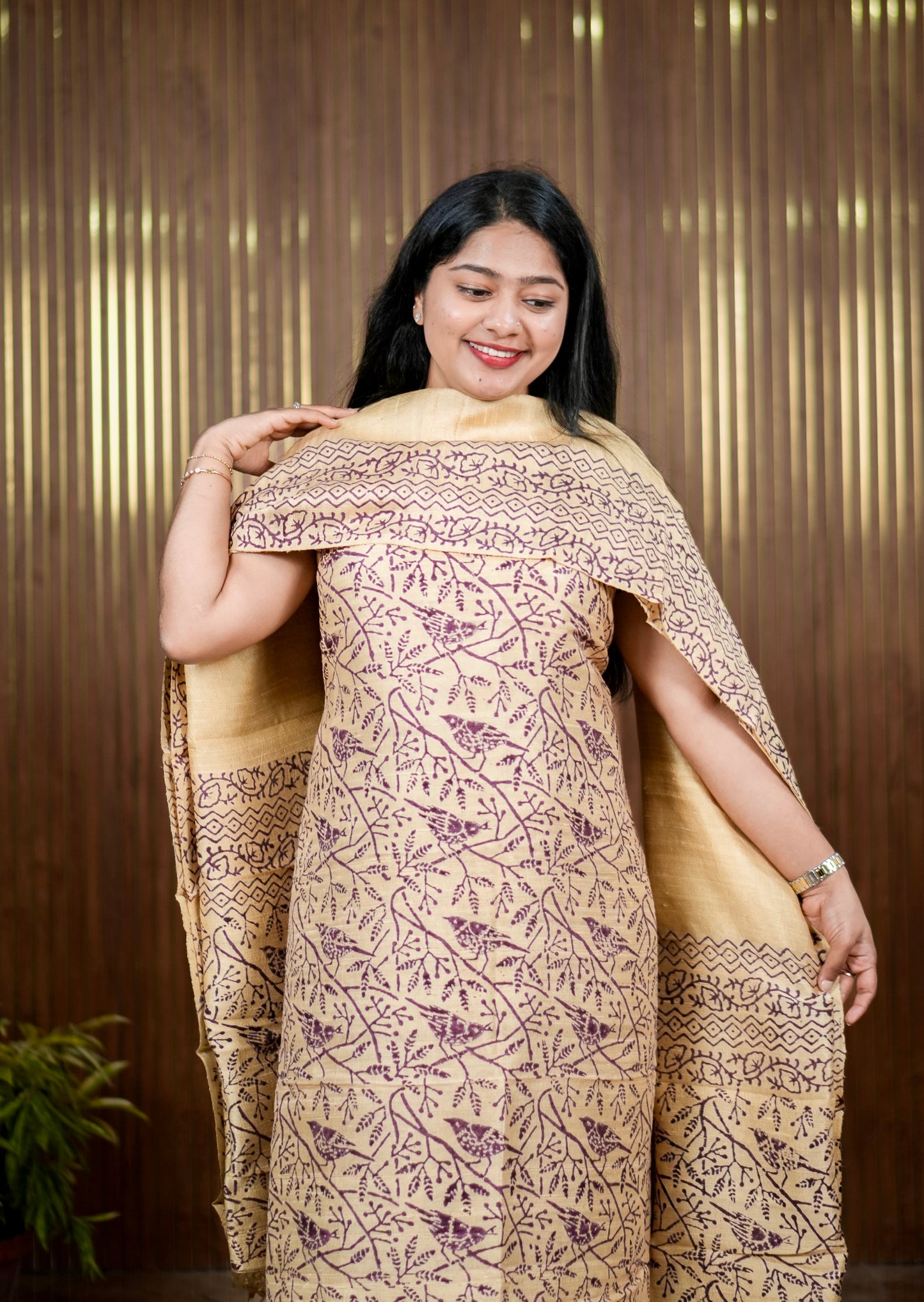 Rose Silk Unstitched Salwar Material A2013