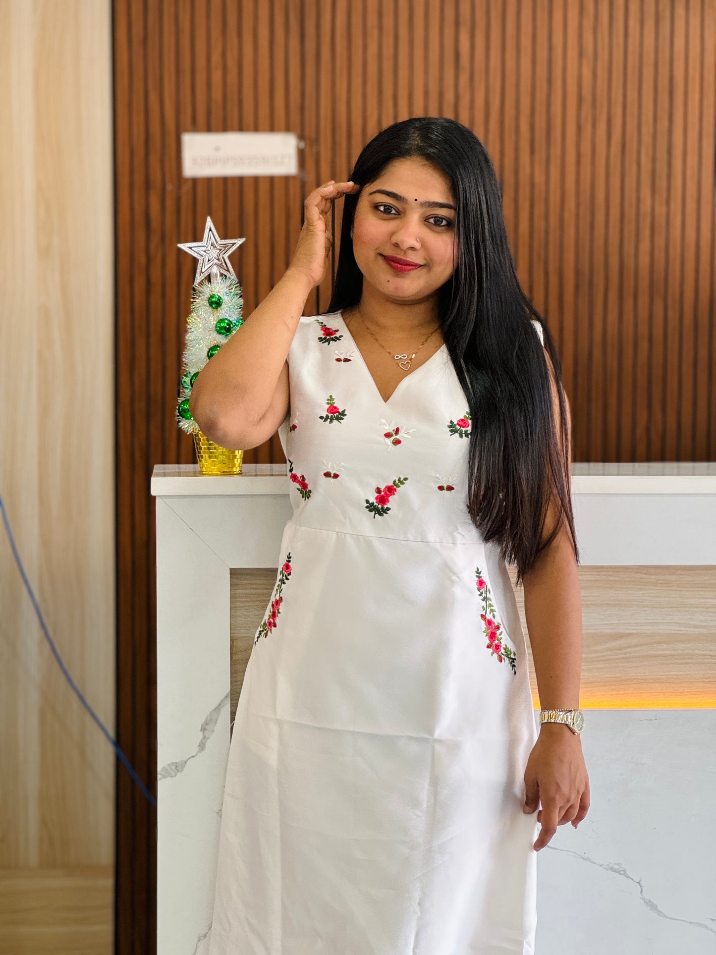 Christmas special Vatikan silk frock 🎄A1618