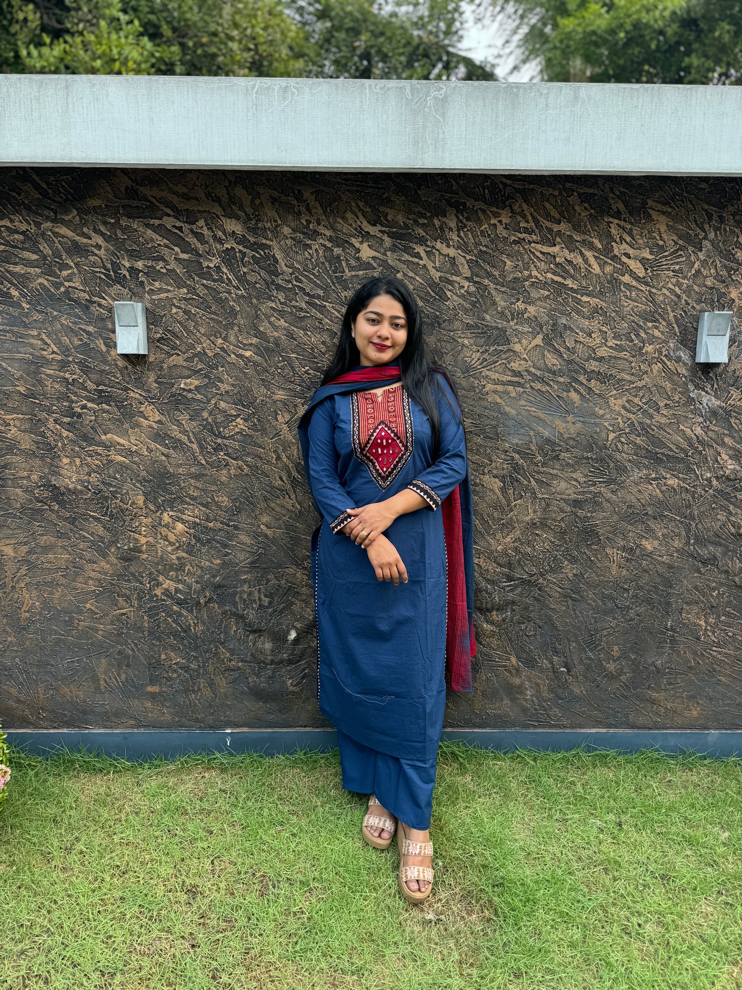Everyday Green: Premium Cotton Salwar Suit - A1071