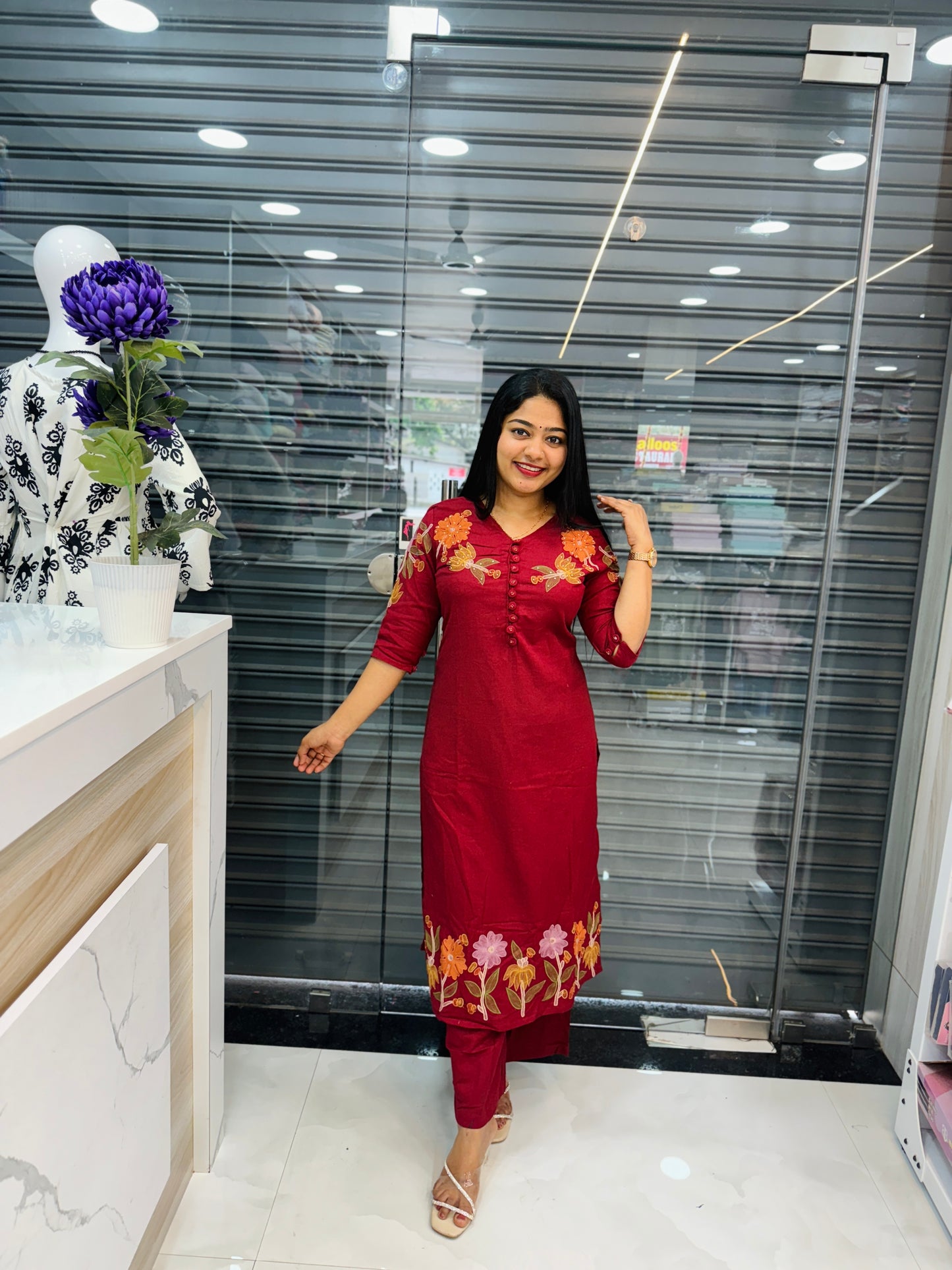 Maroon Corset – Daily & Small Function Wear A- 1560