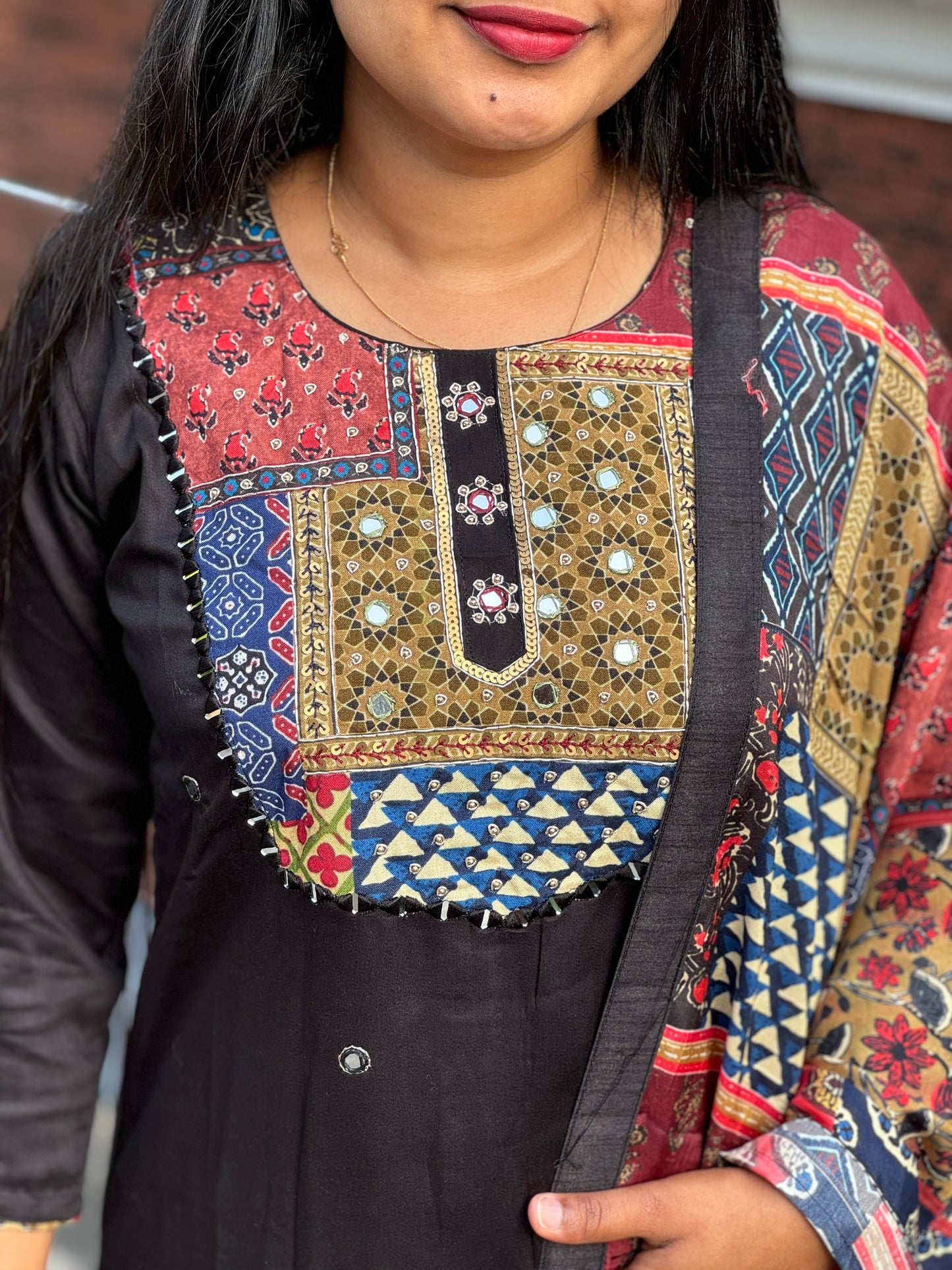 Premium Gajji Modal Silk with Pakistani Duppatta ,3 piece slitted Salwar Suit - A1323