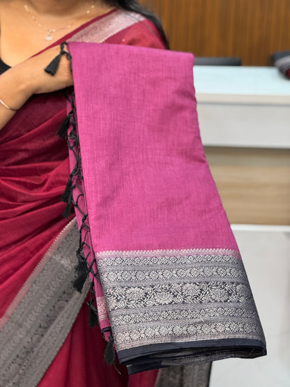Elegant Cotton Silk Saree-A1355