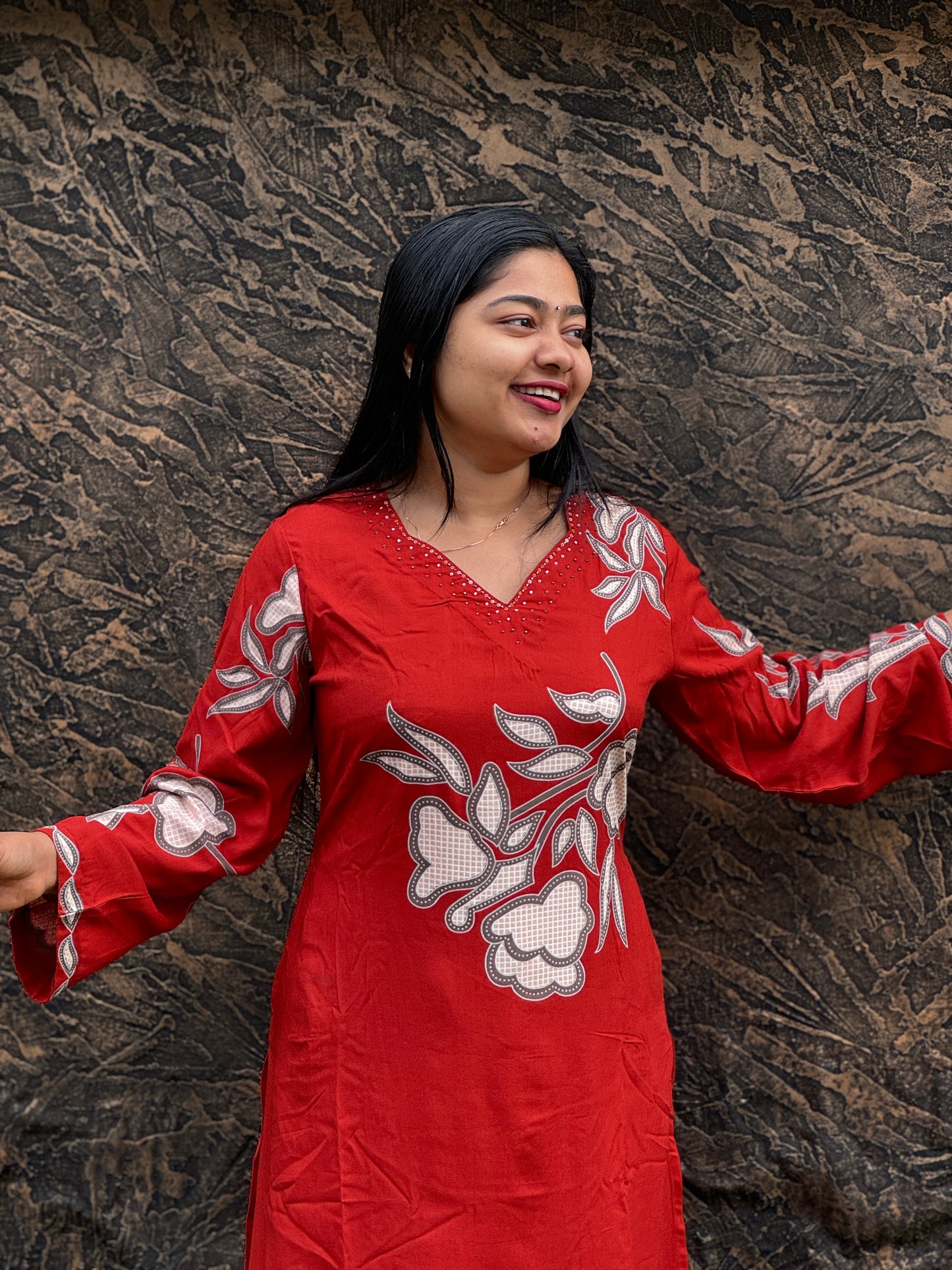 Brick Red & Black Shade 2 piece Cordset Medium to 3XL- A1453