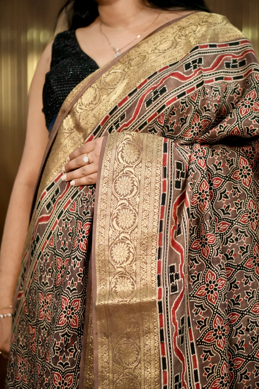 Elegant Ajrak Dolla Silk Sarees A 2004