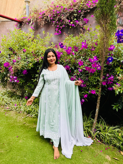 Premium Chikankari 3 piece set A- 1567