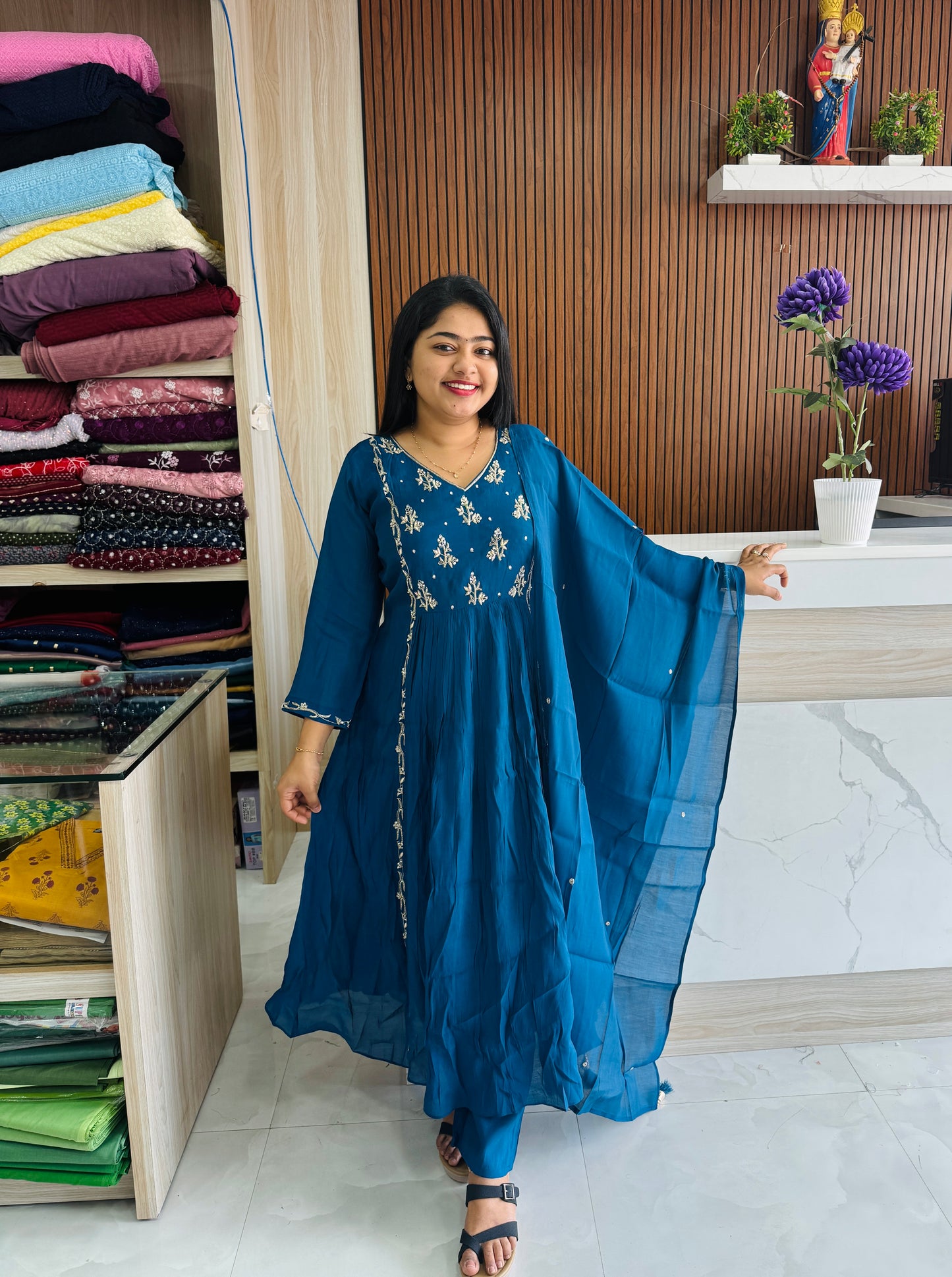 Royal Blue Chanderi – Eid Edit 🌙A1709