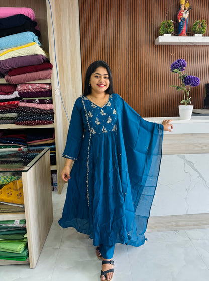 Royal Blue Chanderi – Eid Edit 🌙A1709