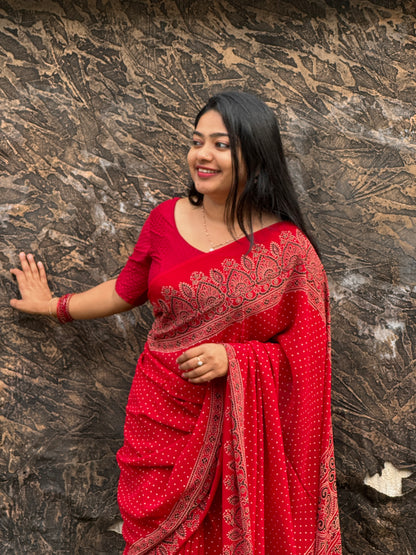 Function Wear Viscose Georgette Saree A1583