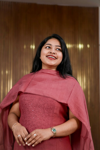 Premium Mul Chanderi Lucknow Chikankari ✨A1997
