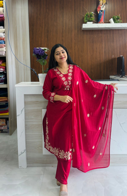 Elegant Premium Cotton 3-Piece Set A1969