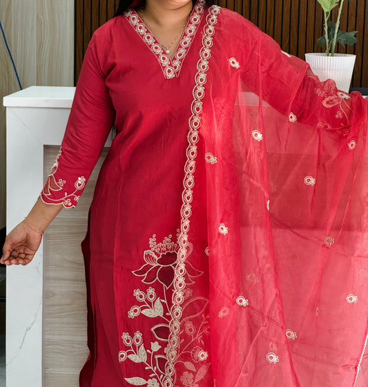 Chanderi Silk Premium 3-Piece Set ✨A1734
