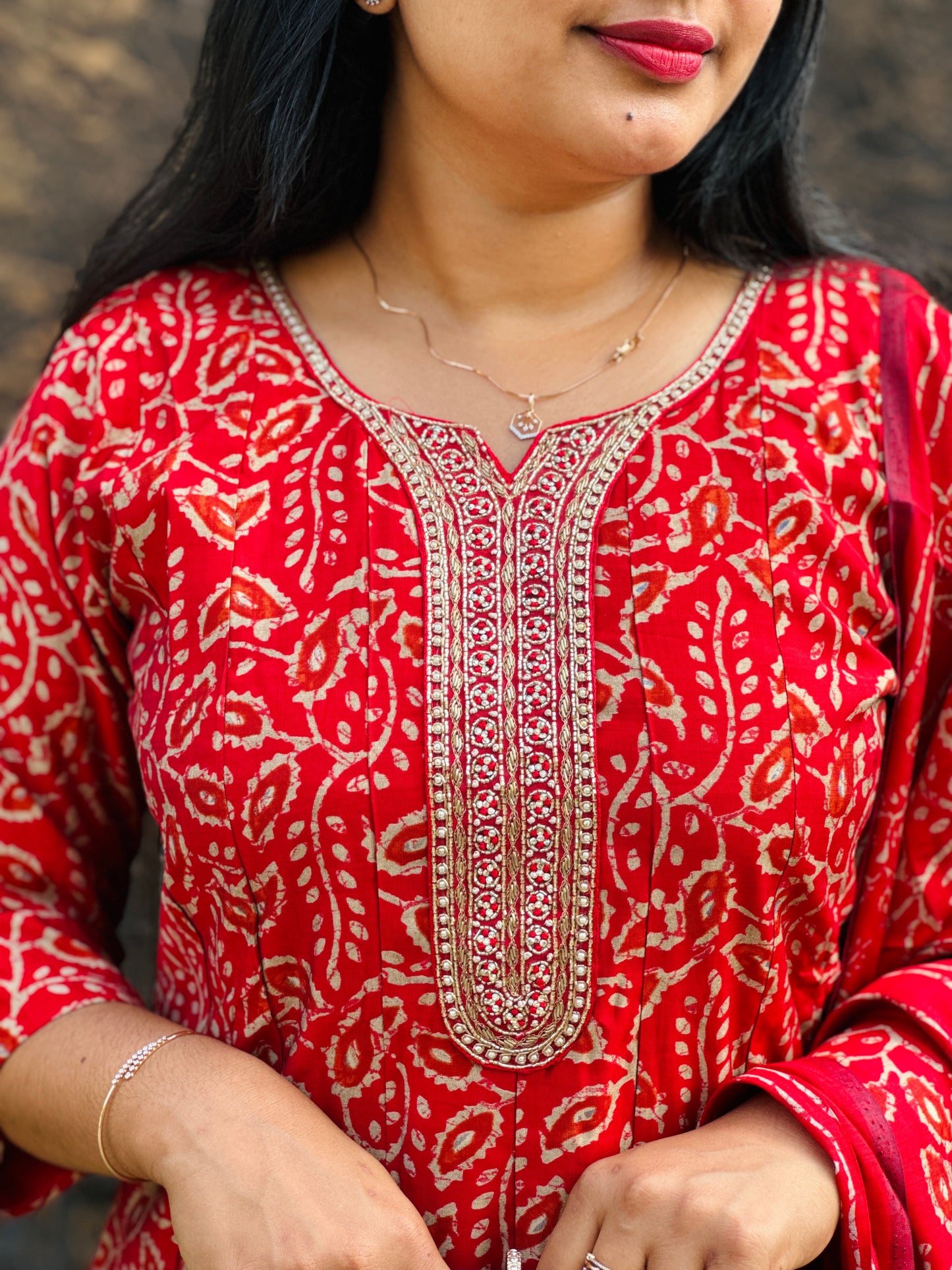 Premium Muslin Silk Function Wear Set - A1390