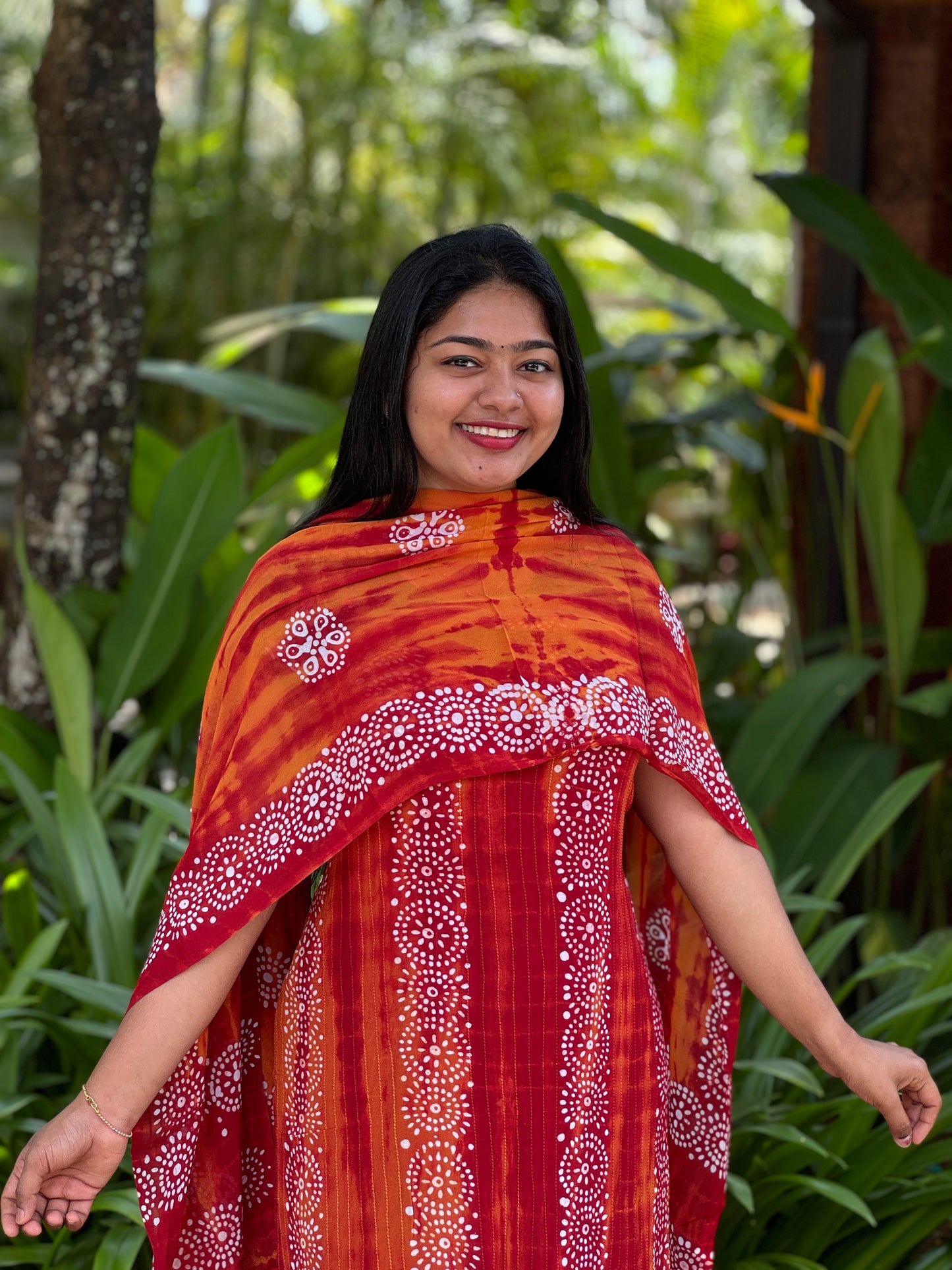 Unstitched three-piece premium georgette fabric.