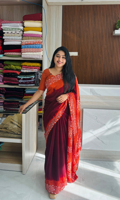 Bright & Beautiful  Georgette Saree ✨ A1944