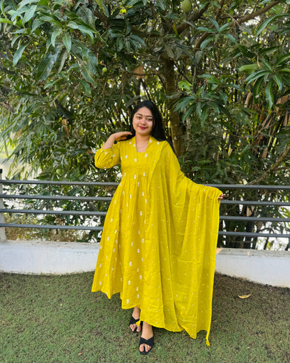Lime yellow Shade Salwar Set A1677