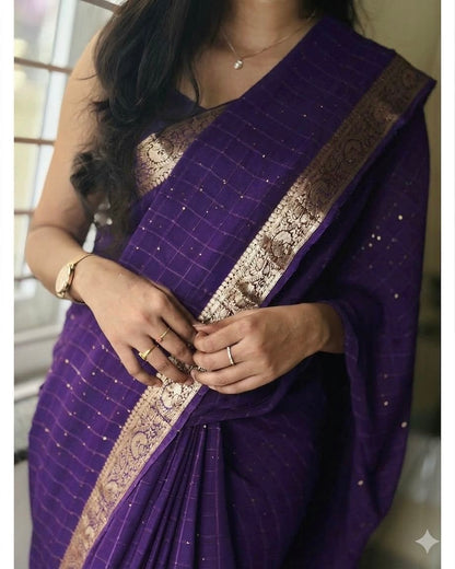 Function Wear Georgette Saree 1970