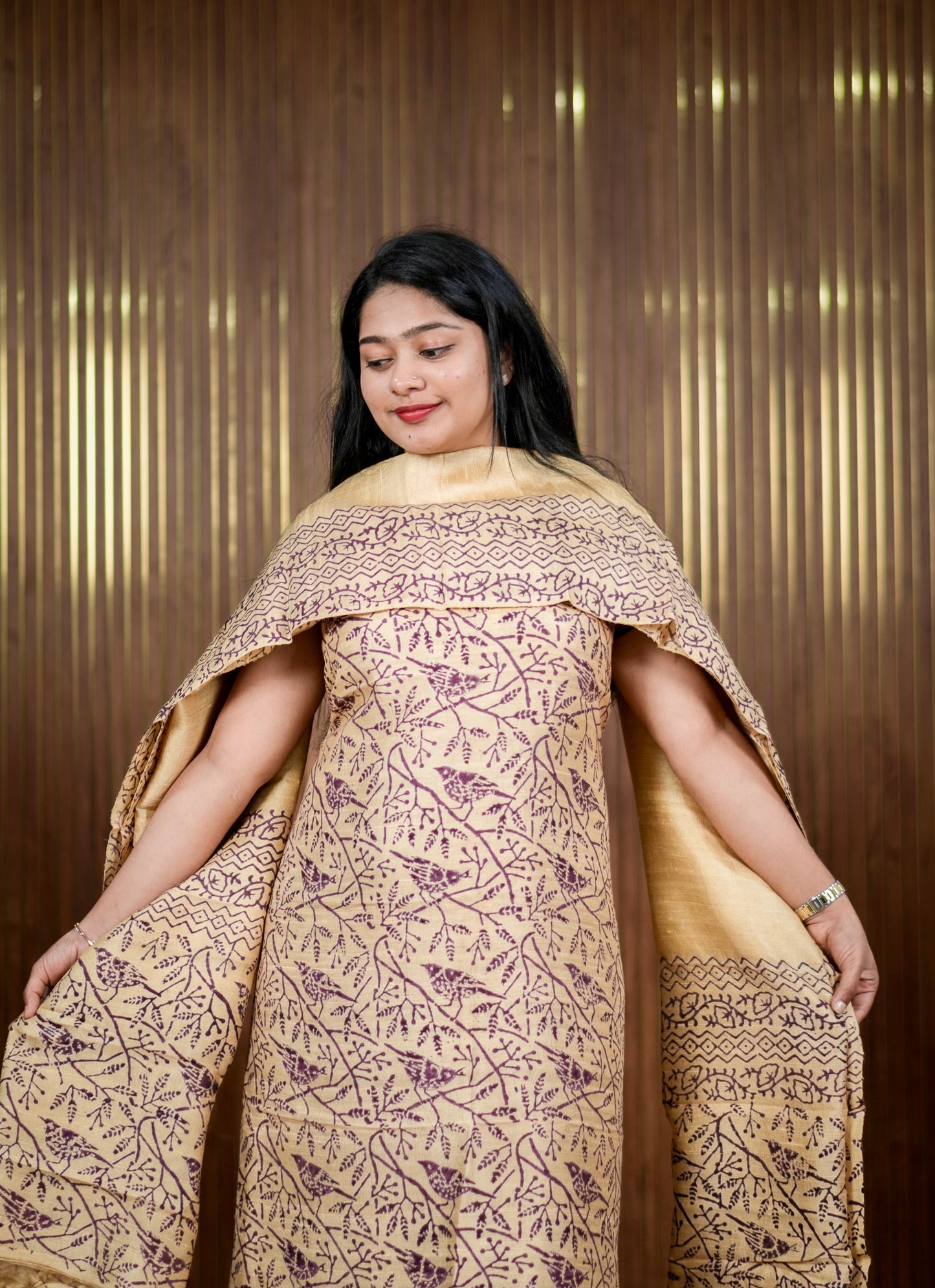 Rose Silk Unstitched Salwar Material A2013