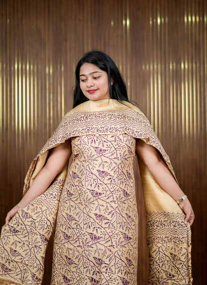Rose Silk Unstitched Salwar Material A2013