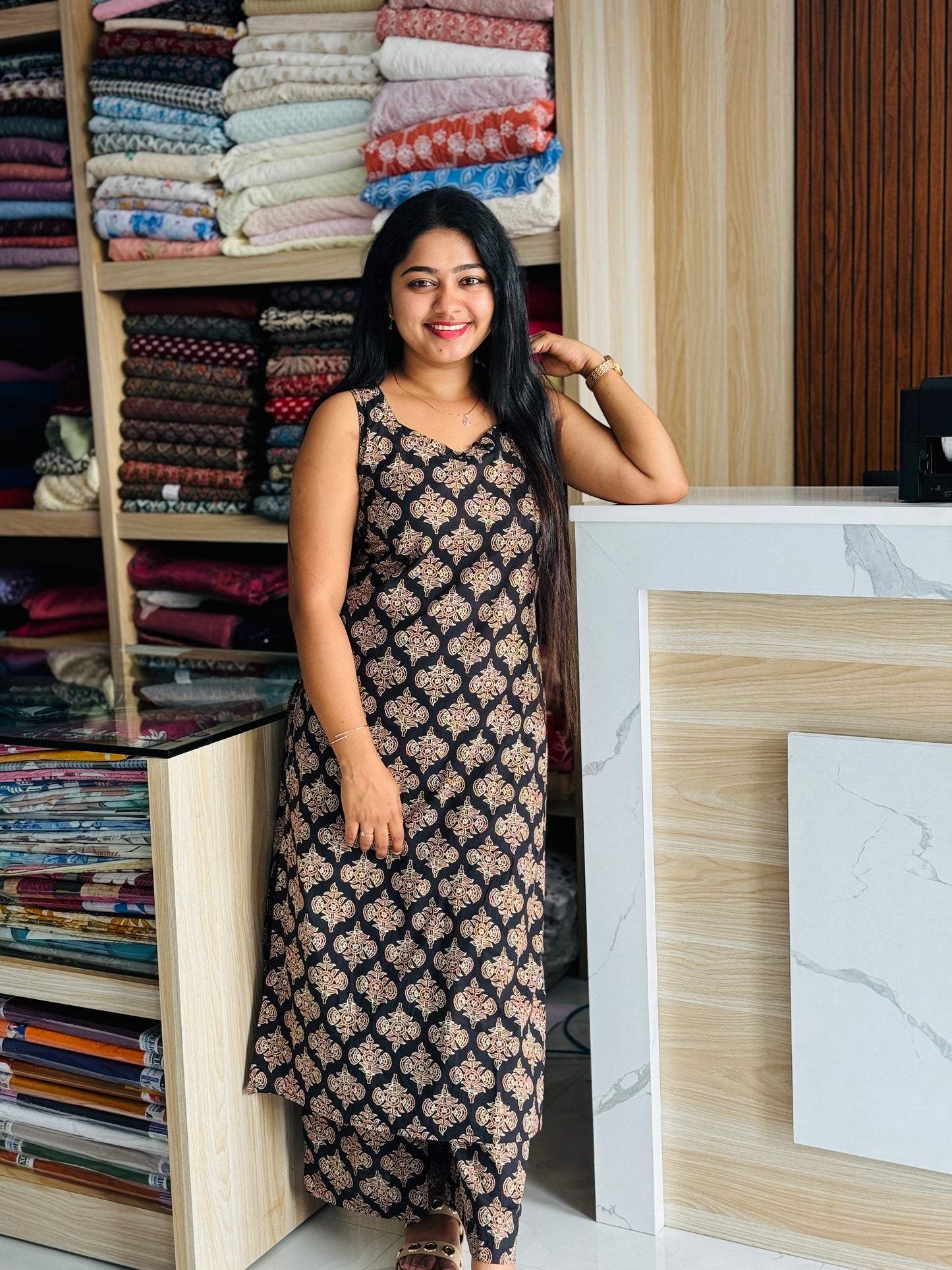 Ajrak Soft Cotton 2 piece Co-ord Set-A1341