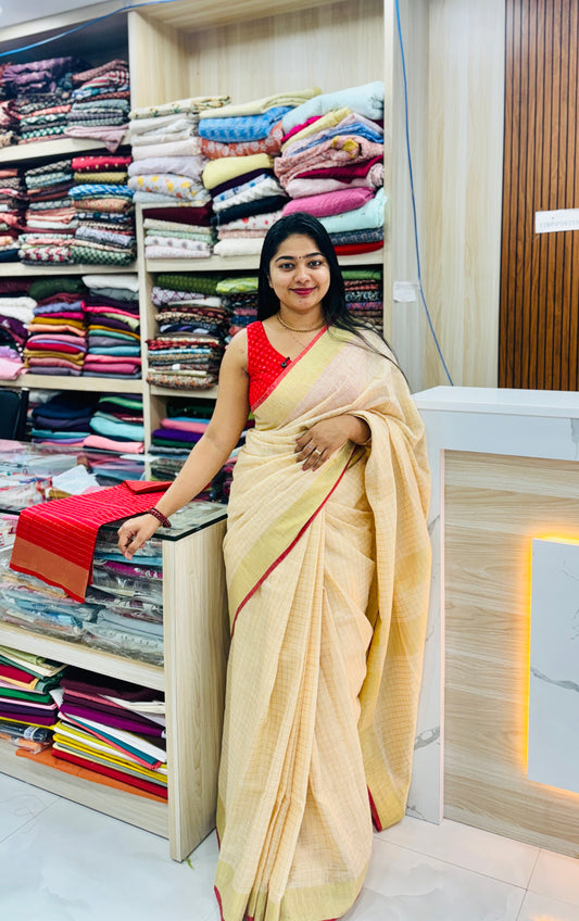 Onam Elegance in Mul Cotton Saree A - 1521