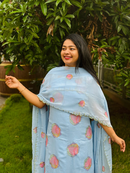 Premium Crush Chiffon Unstitched Salwar Material ✨A1990