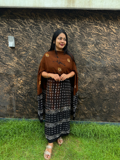 Batik Print | Georgette Fabric | Unstitched Churidar Material - A1461