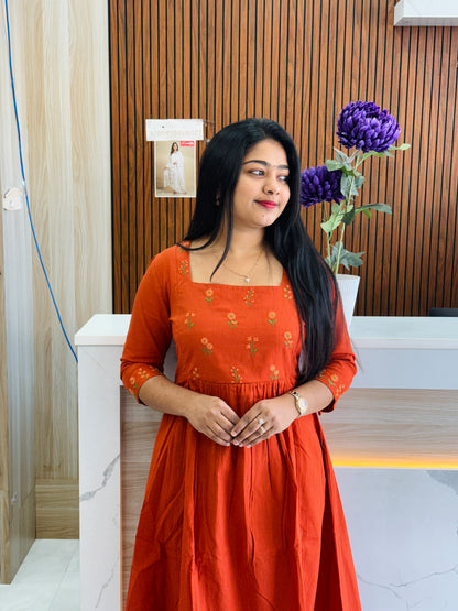 Orange Pure Cotton Cordset🧡 A1696