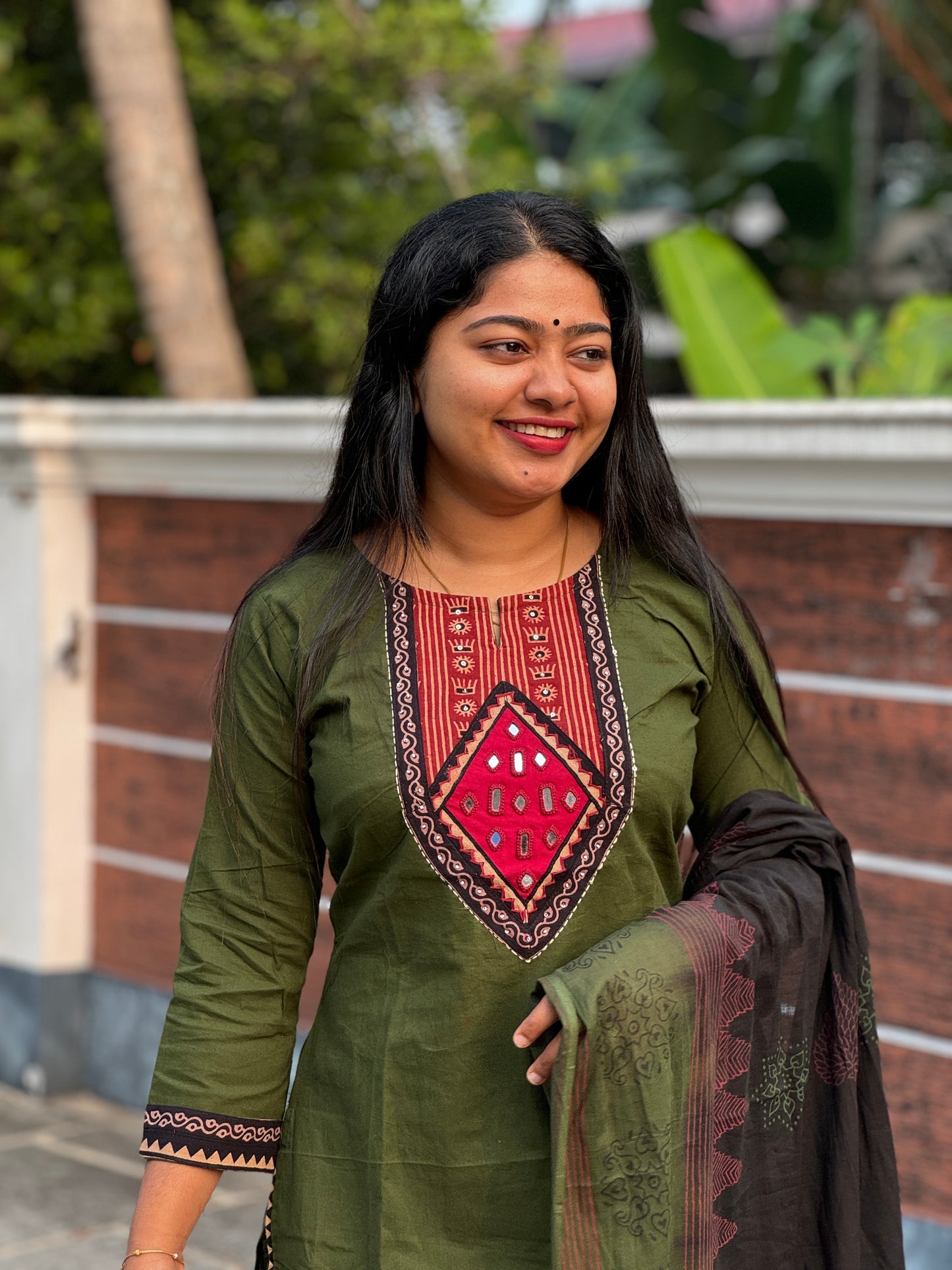 Everyday Green: Premium Cotton Salwar Suit - A1071