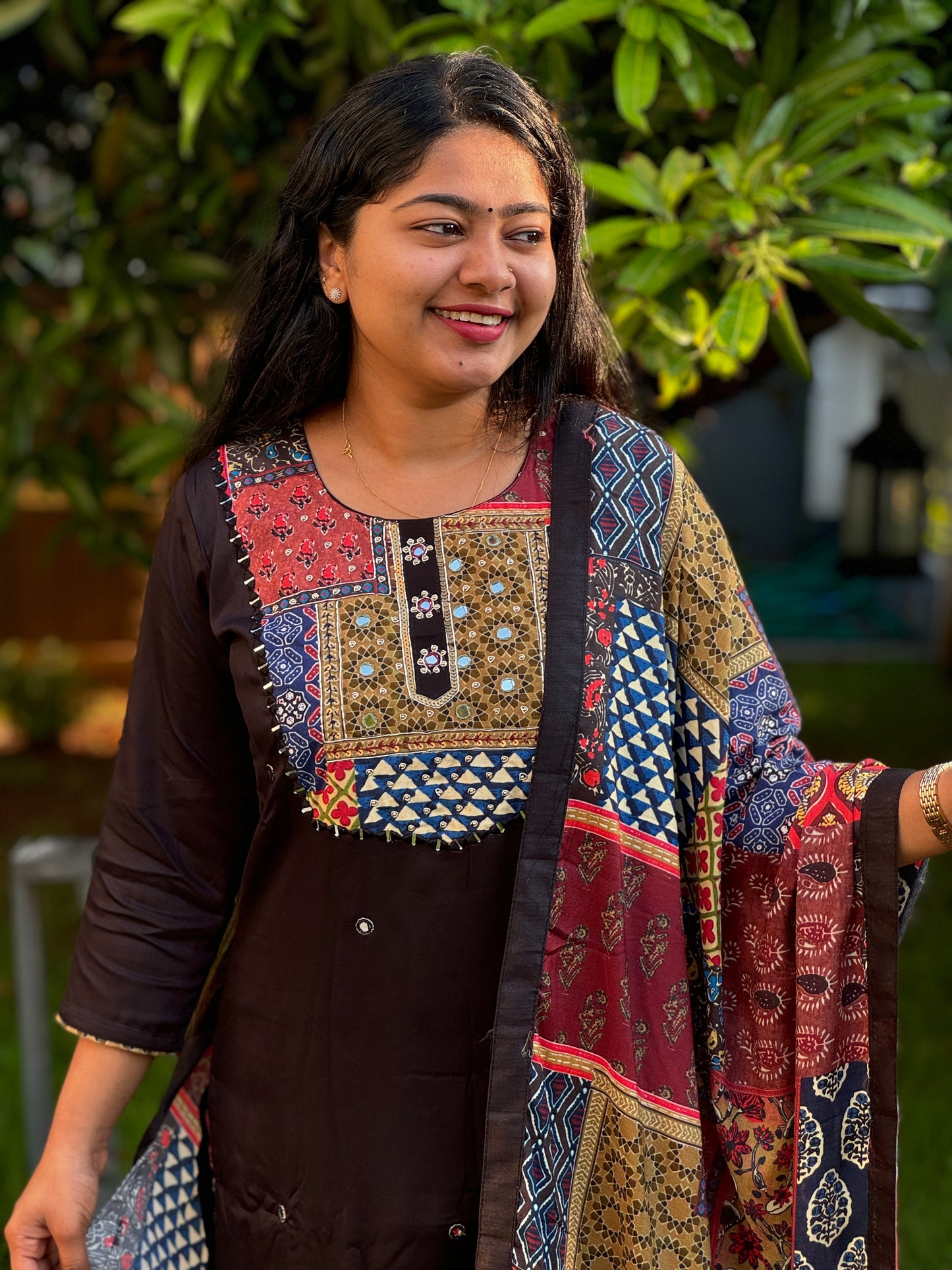 Premium Gajji Modal Silk with Pakistani Duppatta ,3 piece slitted Salwar Suit - A1323