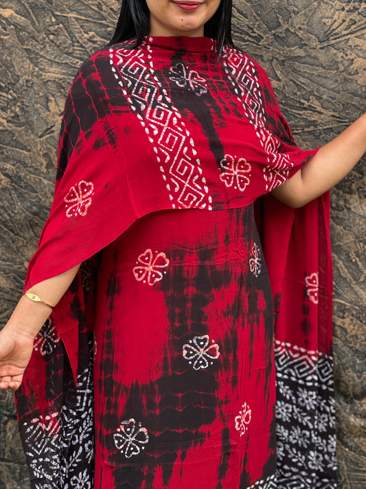 Batik Print | Georgette Fabric | Unstitched Churidar Material- A1460