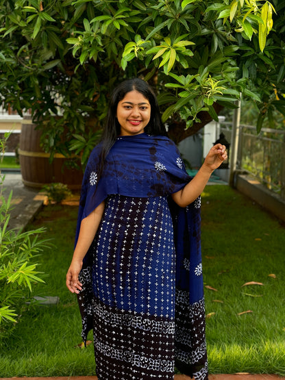 Batik Print | Georgette Fabric | Unstitched Churidar Material -