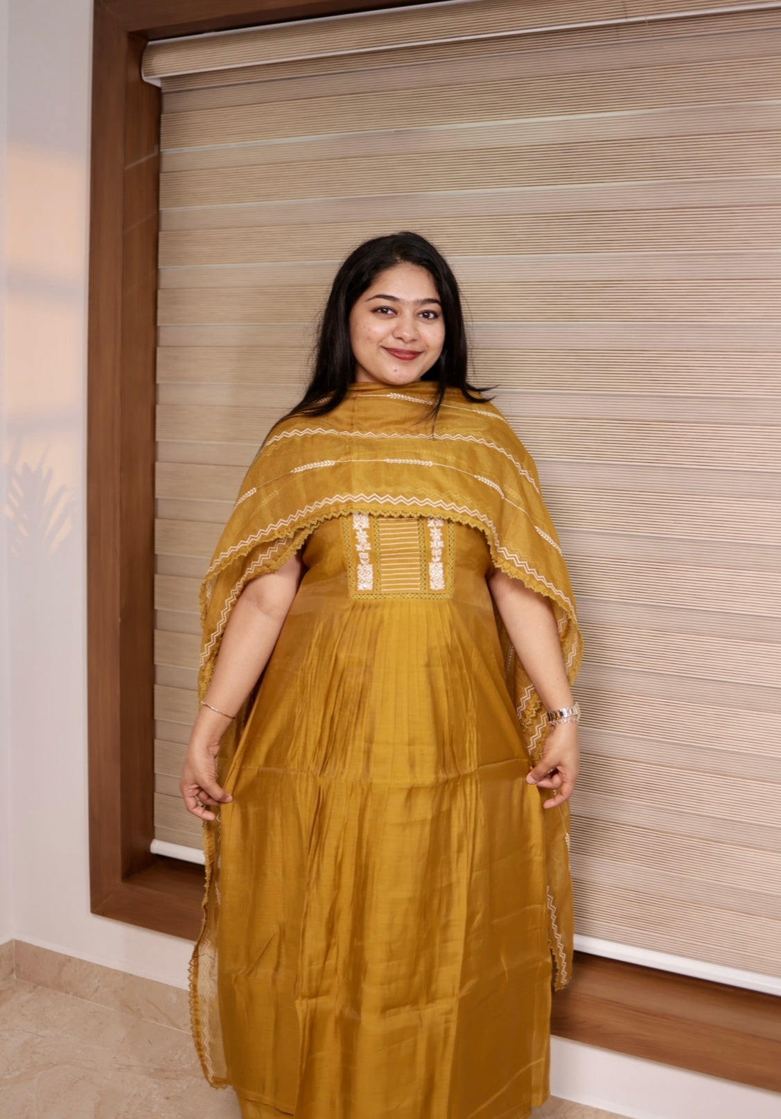 Pure Mul Chanderi Semi Unstitched Salwar Material A2026