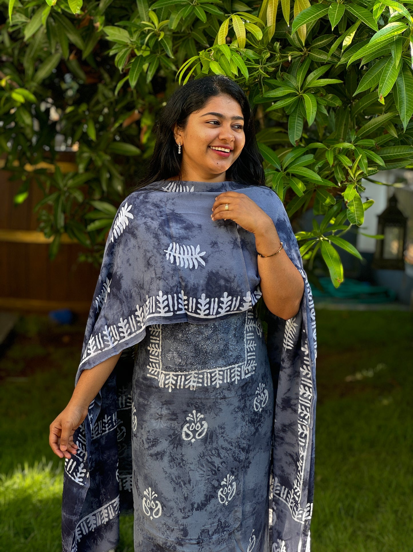 Georgette Unstitched Churidar Material - A1407