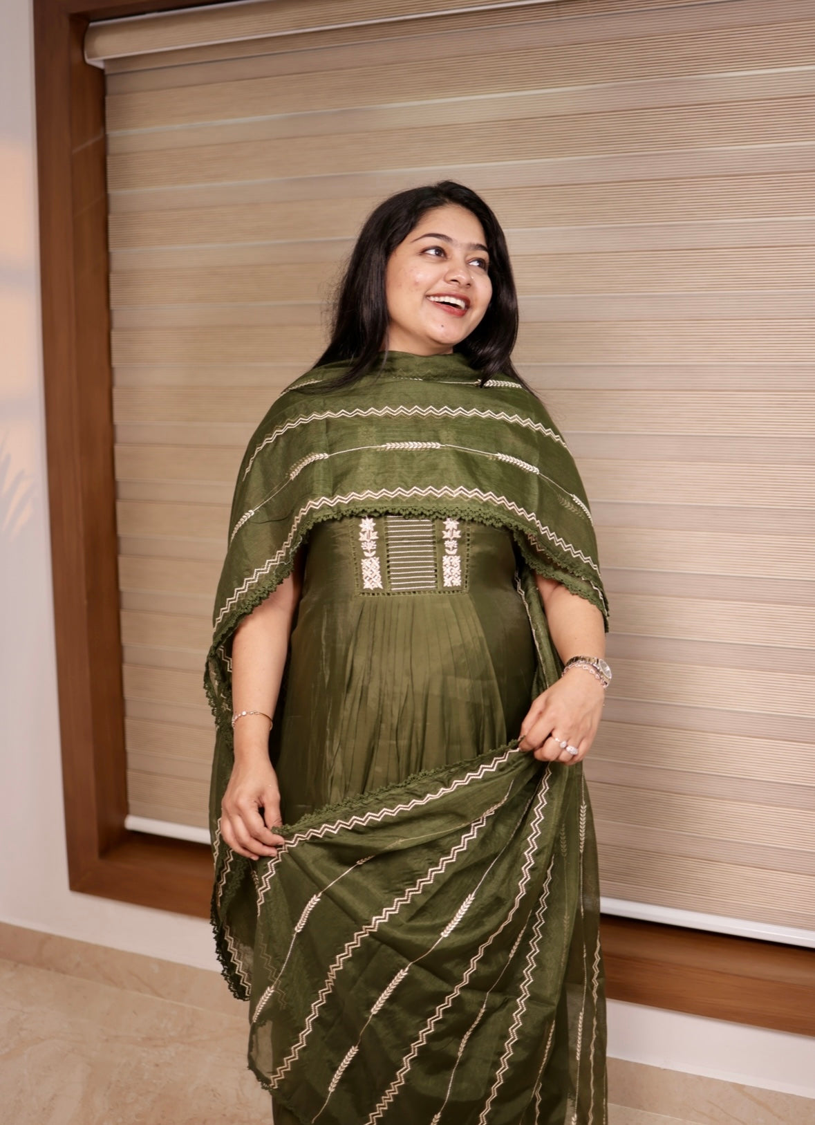 Pure Mul Chanderi Semi Unstitched Salwar Material A2026