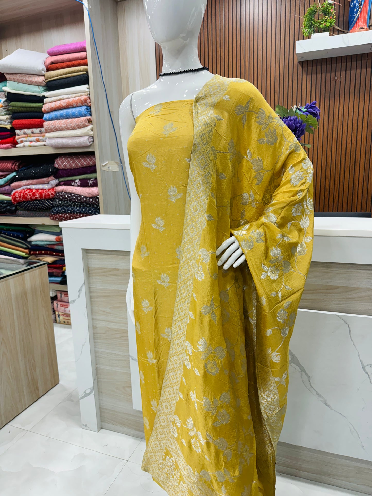 Premium Banarassi Unstiched Salwar Material A1762