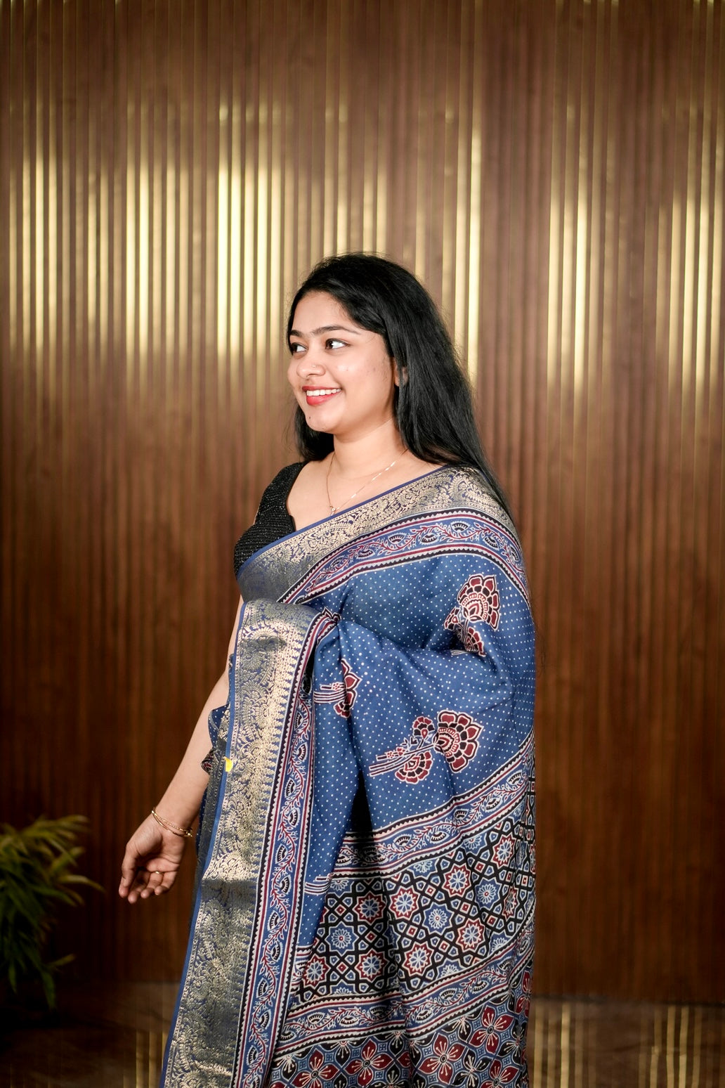 Elegant Ajrak Dolla Silk Sarees A 2004