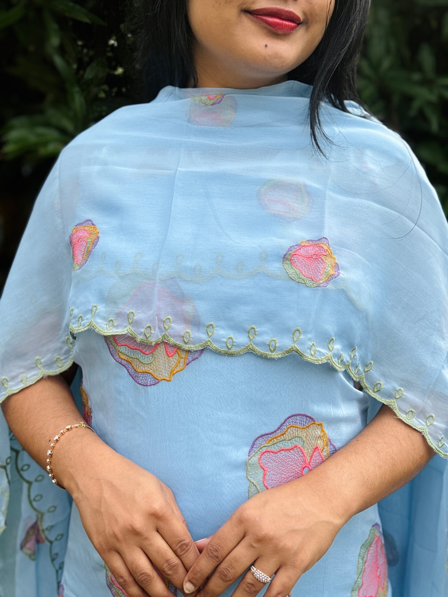 Premium Crush Chiffon Unstitched Salwar Material ✨A1990