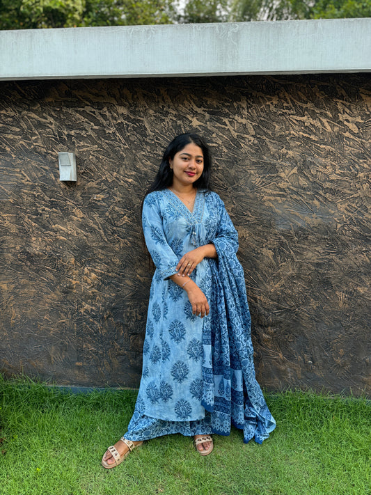 Pure Cotton 3 piece Salwar Set - A 1352